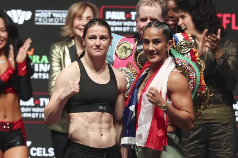 Epic Showdown: Amanda Serrano and Katie Taylor Face Off in Jake Paul’s Record-Breaking 17-Belt Megacard!